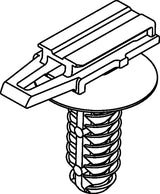 HellermannTyton 151-00786 | Connector Clip w/Fir Tree, 0.7 - 11.0 mm Panel Thickness, 6.0 - 6.7 mm Hole Dia, PA66HIRHS, Black, 5000/box