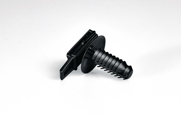 HellermannTyton 151-00786 | Connector Clip w/Fir Tree, 0.7 - 11.0 mm Panel Thickness, 6.0 - 6.7 mm Hole Dia, PA66HIRHS, Black, 5000/box