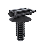 HellermannTyton 151-00786 | Connector Clip w/Fir Tree, 0.7 - 11.0 mm Panel Thickness, 6.0 - 6.7 mm Hole Dia, PA66HIRHS, Black, 5000/box