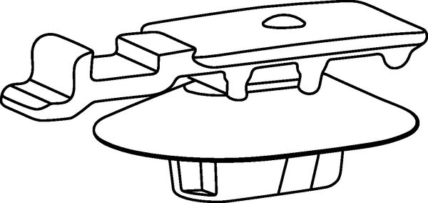 HellermannTyton 151-00835 | Connector Clip, 0.7 - 1.3 mm Panel Thickness, 6.2 x 12.2 mm Hole Dia, PA66HIRHS, Black, 10,000/box
