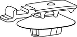 HellermannTyton 151-00835 | Connector Clip, 0.7 - 1.3 mm Panel Thickness, 6.2 x 12.2 mm Hole Dia, PA66HIRHS, Black, 10,000/box