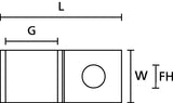 HellermannTyton 151-00837 | Stainless Steel Tie Mount, .16" Hole Dia, .39" Max Tie Width, Grade 316 SST, ML,