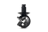 HellermannTyton 151-00927 | Fir Tree C-Clip, .24"-.30" Bundle Dia, .03"-.25" Panel, .26" Mnt Hole, PA66HIRHSUV, Black, 100/pkg