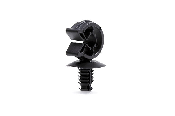 HellermannTyton 151-00927 | Fir Tree C-Clip, .24"-.30" Bundle Dia, .03"-.25" Panel, .26" Mnt Hole, PA66HIRHSUV, Black, 100/pkg