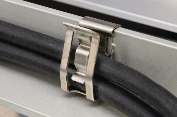 HellermannTyton 151-00982 | Heavy Duty Metal Edge Clip, 1–3Mm Panel Thickness, 5–7.6Mm Cable Range, Ss304, 100/Bg