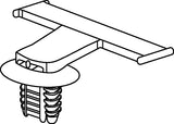 HellermannTyton 151-00992 | Standoff Bundling Clip, 1.98" Long, Panel Thickness 0.02-0.27", PA66HIRHS, Black, 3000/carton