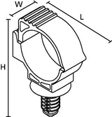 HellermannTyton 151-01017 | Loc Locking Clamp, 5-9 Mm, With 6.5 Mm Fir Tree, Pa66Hirhsuv, Black, 1700/Ctn