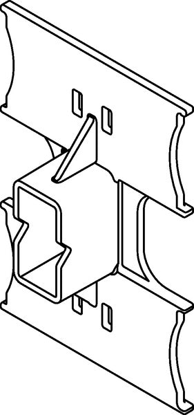 HellermannTyton 151-01119 | Connector Clip with Bracket, 2.80" Long, PA66HIRHS, Black, 1000/box