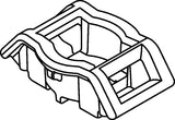 HellermannTyton 151-01122 | Low Profile Screw Mount, 1.8" X 0.98", 0.25" Hole, Pa66Hirhsuv, Black, 500/Pkg