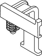 HellermannTyton 151-01126 | Standoff Bundling Clip, 1.7" Long, Panel Thickness .02"-.23", PA66HIRHS, Black, 5000/box