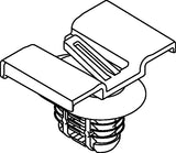 HellermannTyton 151-01136 | Connector Clip w/Fir Tree, 0.51 - 6.5 mm Panel Thickness, 8.0 x 15.0 mm Hole Dia, PA66HIRHS, Black, 4000/ctn