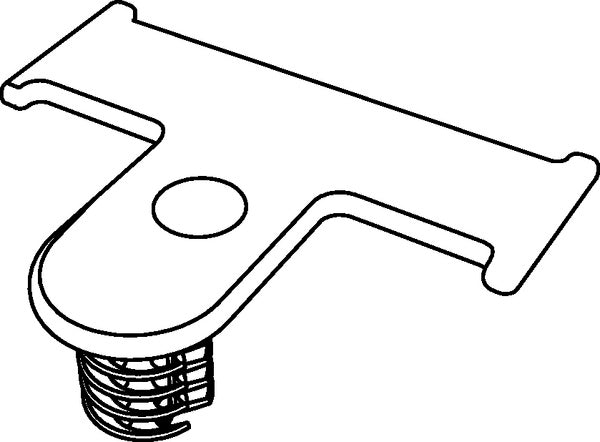 HellermannTyton 151-01154 | Standoff Bundling Clip, 1.4" Long, Panel Thickness .02"-.09", PA66HIRHS, Natural, 5000/box