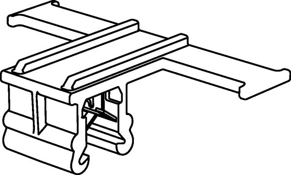 HellermannTyton 151-01206 | Edge Clip and Tape Clip, Panel Thickness 3.0-6.0mm, 1.97" Long, PA66HIRHS, Black, 5000/box