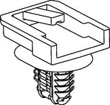 HellermannTyton 151-01244 | Connector Clip w/Oval Fir Tree, 0.51 - 6.75 mm Panel Thickness, Hole Dia. 6.2-13.0mm, PA66HIRHS, Black, 3500/ctn