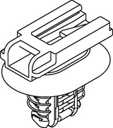 HellermannTyton 151-01246 | Connector Clip w/Oval Fir Tree, 0.51 - 6.75 mm Panel Thickness, Hole Dia. 6.2-13.0mm, PA66HIRHS, Black, 5000/ctn