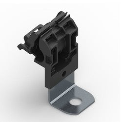 HellermannTyton 151-01436 | Ratchet P-Clamp, 0.24-0.54 in Bundle Dia, 90° Short, 0.51 in Hole Dia, Black, 300/Carton