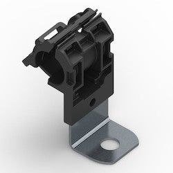 HellermannTyton 151-01459 | Ratchet P-Clamp, 0.52-0.77 in Bundle Dia, 90° Short, 0.51 in Hole Dia, Black, 280/Carton