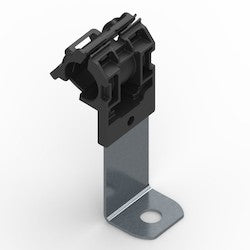 HellermannTyton 151-01462 | Ratchet P-Clamp, 0.52-0.77 in Bundle Dia, 90° Long, 0.51 in Hole Dia, PA66HIRHSUV/ST/ZN, Black, 200/Carton