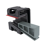 HellermannTyton 151-01567 | Wedge Clip, 0.31"–0.51" Panel Thickness, Pa66Hsgf30, Black/Gray, 200/Bg