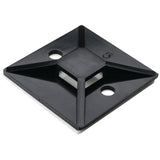 HellermannTyton 151-01634 | High Heat High Bond Acrylic Adh Base, 1.49" X 1.49", Use T18-T150 Tie, Pa66Hirhsuv, Black, 250/Pkg