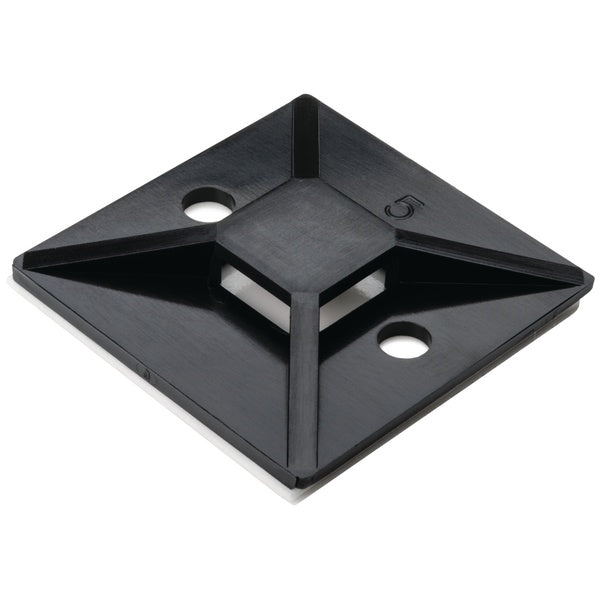 HellermannTyton 151-01634 | High Heat High Bond Acrylic Adh Base, 1.49" X 1.49", Use T18-T150 Tie, Pa66Hirhsuv, Black, 250/Pkg