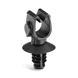HellermannTyton 151-01740 | MOC Clip, 9 mm, with 6.5mm Fir Tree, PA66HIRHSUV, Black, 1000/ctn