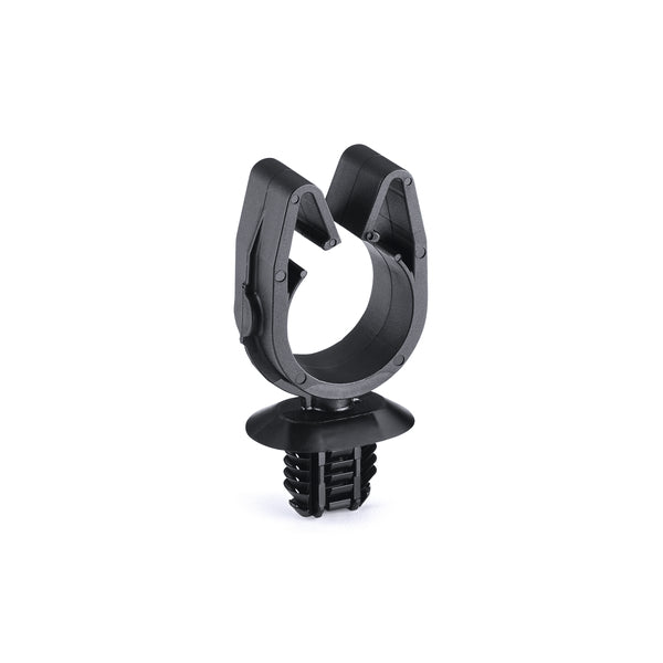 HellermannTyton 151-01779 | MOC Clip, 16 mm, with 4 x Oval Fir Tree, PA66HIRHSUV, Black, 1000/ctn