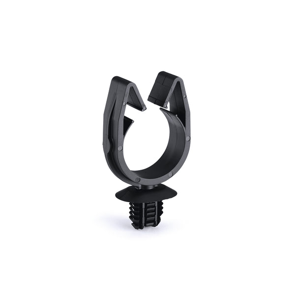 HellermannTyton 151-01829 | MOC Clip, 26 mm, with 4 x Oval Fir Tree, PA66HIRHSUV, Black, 1000/ctn