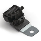 HellermannTyton 151-01924 | Ratchet P-Clamp, 0.24 - 0.54" Bundle Dia, 15° Short, 0.33" Hole Dia, Pa66Hirhsuv/Ss304, Black, 300/Ctn