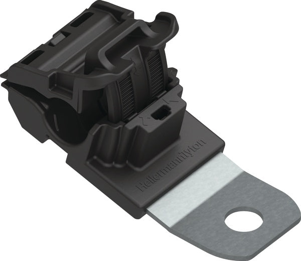 HellermannTyton 151-01925 | Ratchet P-Clamp, .24"-.54" Bundle Dia, 15 Short, .41" Hole Dia, PA66HIRHSUV/SS304, Black, 300/ctn