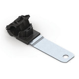 HellermannTyton 151-01952 | Ratchet P-Clamp, 0.52 - 0.77" Bundle Dia, 180° Long, 0.33" Hole Dia, Pa66Hirhsuv/Ss304, Black, 200/Ctn