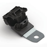 HellermannTyton 151-01955 | Ratchet P-Clamp, 0.52 - 0.77" Bundle Dia, 15° Short, 0.26" Hole Dia, Pa66Hirhsuv/Ss304, Black, 280/Ctn