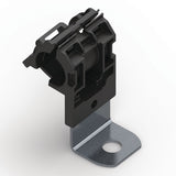 HellermannTyton 151-01967 | Ratchet P-Clamp, .52"-.77" Bundle Dia, 90 Short, .26" Hole Dia, PA66HIRHSUV/SS304, Black, 280/ctn