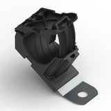 HellermannTyton 151-01993 | Ratchet P-Clamp, 0.76 - 1.42" Bundle Dia, 30° Short, 0.41" Hole Dia, Pa66Hirhsuv/Ss304, Black, 160/Ctn