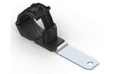 HellermannTyton 151-02016 | Ratchet P-Clamp, 1.38 - 2.01" Bundle Dia, 180° Long, 0.26" Hole Dia, Pa66Hirhsuv/Ss304, Black, 140/Ctn