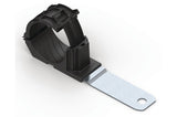 HellermannTyton 151-02017 | Ratchet P-Clamp, 1.38 - 2.01" Bundle Dia, 180° Long, 0.33" Hole Dia, Pa66Hirhsuv/Ss304, Black, 140/Ctn