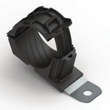 HellermannTyton 151-02021 | Ratchet P-Clamp, 1.38 - 2.01" Bundle Dia, 15° Short, 0.33" Hole Dia, Pa66Hirhsuv/Ss304, Black, 160/Ctn