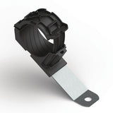 HellermannTyton 151-02030 | Ratchet P-Clamp, 1.38 - 2.01" Bundle Dia, 30° Long, 0.41" Hole Dia, Pa66Hirhsuv/Ss304, Black, 140/Ctn