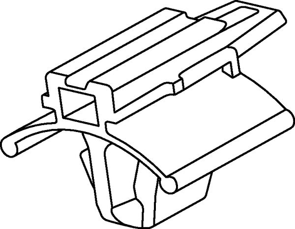 HellermannTyton 151-02076 | Conn. Clip With Arrowhead, 0.7-3.0Mm Panel Thick., 6.5 X 13.0Mm Hole Dia., Pa66Hirhsuv, Black, 10,000/Box