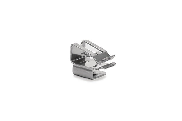 HellermannTyton 151-02189 | Low Profile 90 Metal Edge Clip, 1.5-2.0mm Panel Thickness, 6-6.2mm Cable Range, SS304, 100/bag
