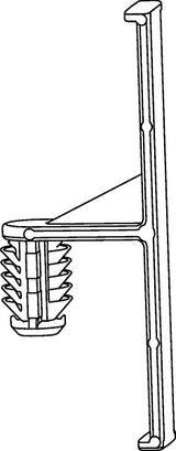 HellermannTyton 151-02432 | Standoff Bundling Clip, 2.4" Long, Panel Thickness 0.02-0.22", PA66HIRHS, Natural, 2,500/carton