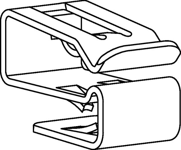 HellermannTyton 151-02436 | Low Profile Metal Edge Clip, 1.5-2.0mm Panel Thickness, 4.1-7mm Cable Range, SS304, 5000/box