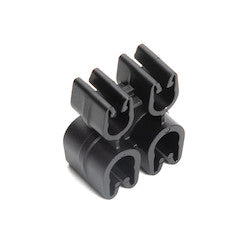 HellermannTyton 151-02452 | Tube and Pipe Clip 2x4 and 2x5mm Diameter, PA66HIRHSUV, Black, 10,000/ctn
