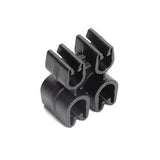 HellermannTyton 151-02452 | Tube and Pipe Clip 2x4 and 2x5mm Diameter, PA66HIRHSUV, Black, 10,000/ctn
