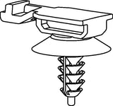 HellermannTyton 151-02459 | USCAR Conn Clip with Fir Tree, 11mm, 5.0 mm Dia and M6 Threaded Hole, PA66HIRHSUV, Black, 5000/ctn
