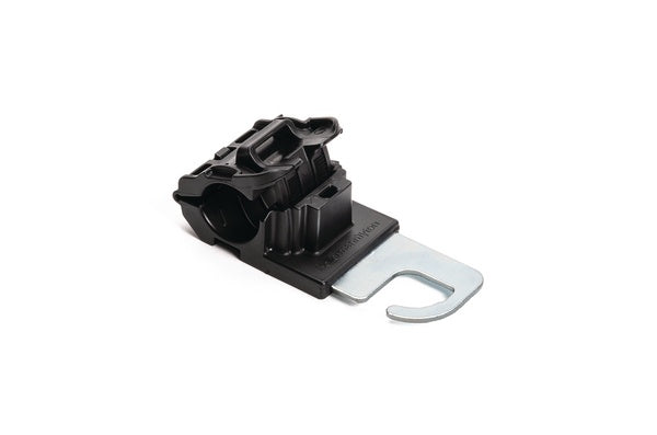 HellermannTyton 151-02875 | Series 6 RPC Hanger, 0.5 - 0.77" Dia, 0.22" Mounting Hole Dia, PA66HIRHSUV/ST/ZN, Black, 280/ctn