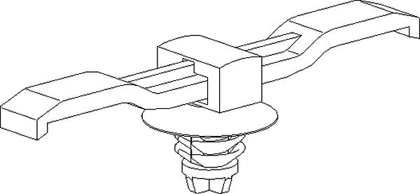 HellermannTyton 151-02901 | Bundling Clip with Fir Tree, 2.1" Long, 0.02 - 0.08" Panel Thickness, PA66, Black, 500/pkg