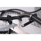 HellermannTyton 151-02980 | Conduit Clamps, Size 13, Attach Hole Dia. 6.5, Offset 40.5, PA66, Black, 50/Pkg