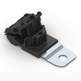 HellermannTyton 151-03036 | Ratchet P-Clamp, 0.24" - 0.54" Bundle Dia., 180 Short, .33" Hole Dia., PA66HIRHSUV/ST/ZN, Black, 30/Bag