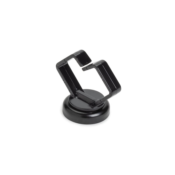 HellermannTyton 151-04030 | Magnetic Clip, Medium, 3/4", Neodymium Magnet/POM/ST, 10lb Pull Force, Black, 100/bg